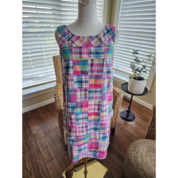 Talbots Madras Plaid Sheath Dress Women's Size 2 Preppy Nautical Party - Picture 1 of 9